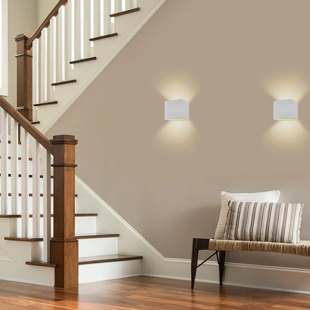 Aluminum Minimalist Style LED-6W Cube Wall Light For Bedroom