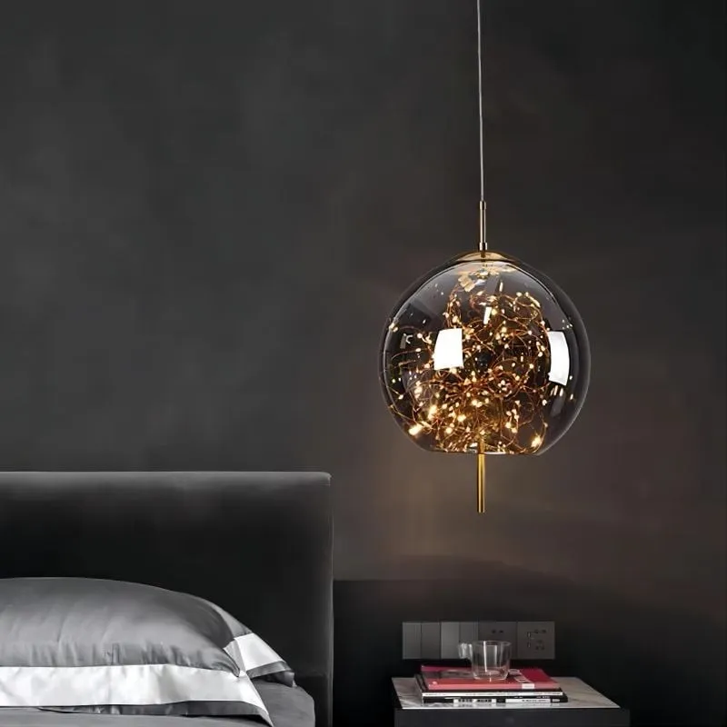 Scandinavian Cylinder Oval Glass Pendant Light M63