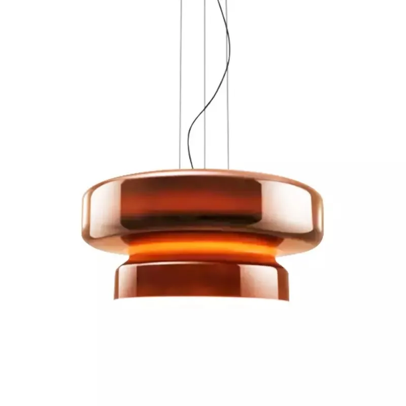 Minimalist Pendant Light - Bohemian Glass and Metal for Dining Room M388