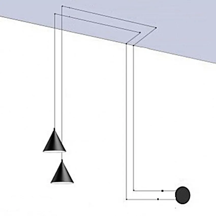 String Light Cone Pendant Light