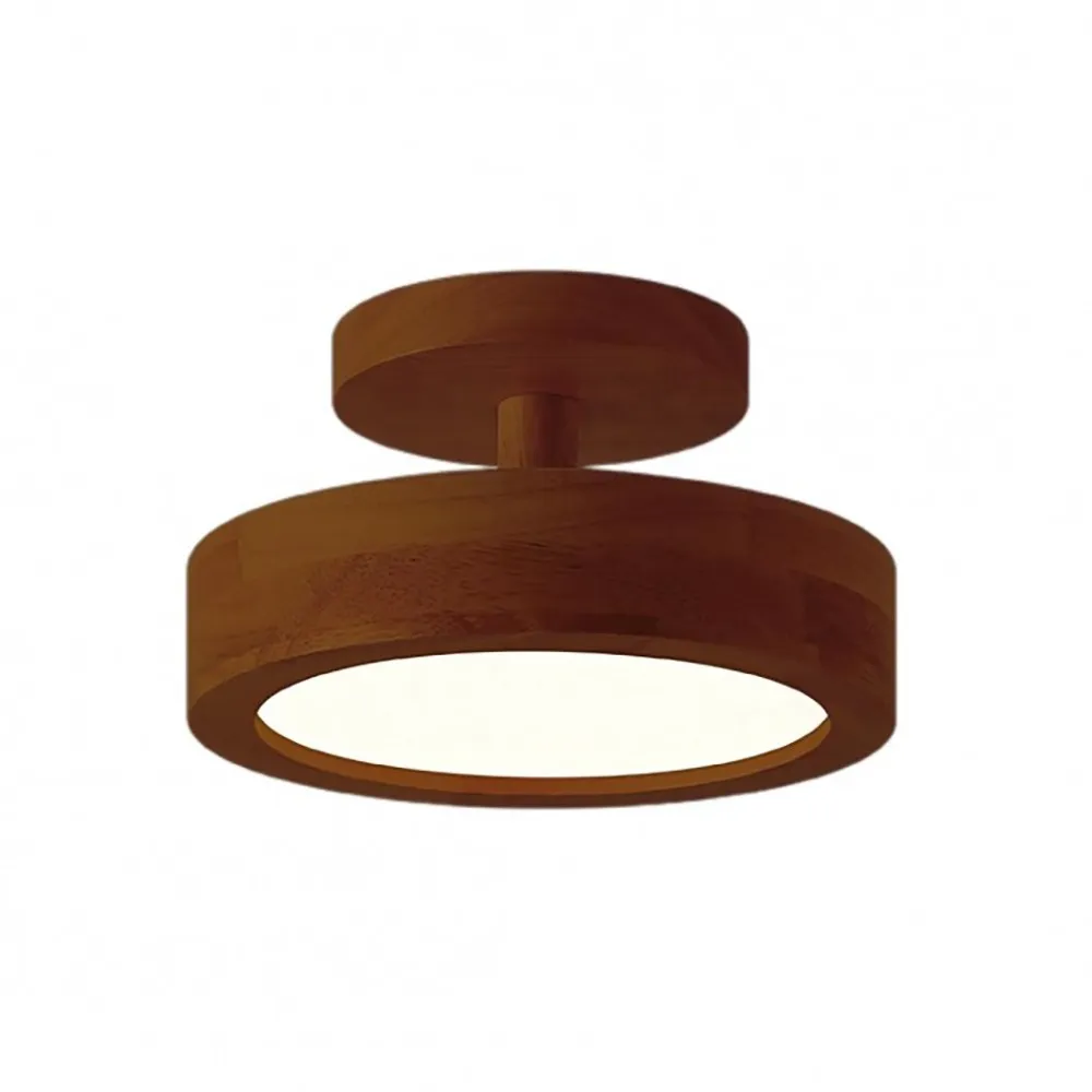 Nordic Macaroon Wooden Round Ceiling Lamp S90