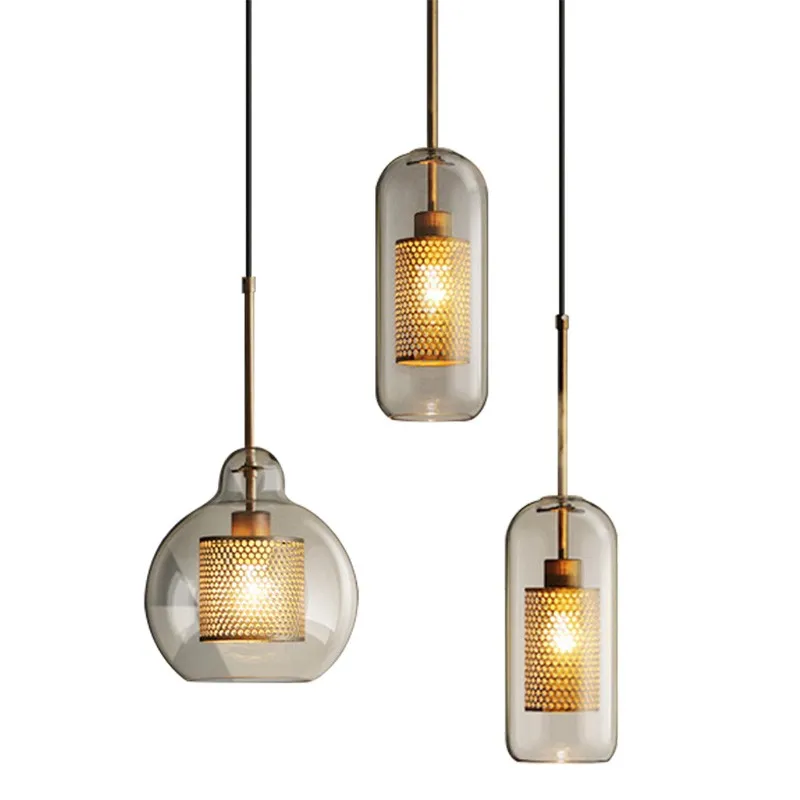 Modern Chiswick Glass Pendant Light Fixtures for Kitchen Dining Room