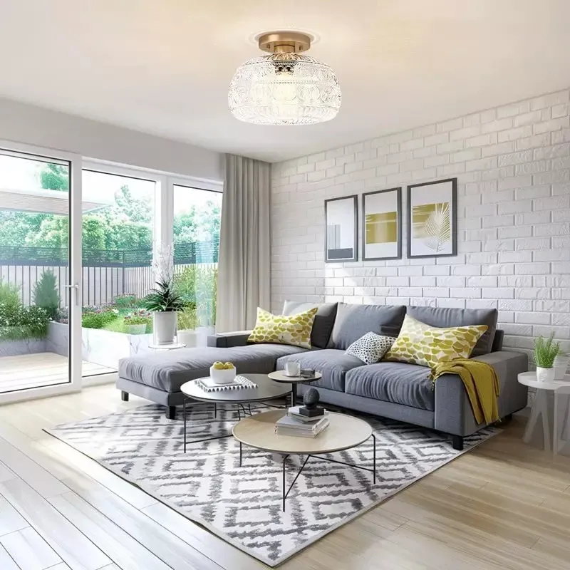 Vintage Solid Colour Glass Recessed Ceiling Lamp S201