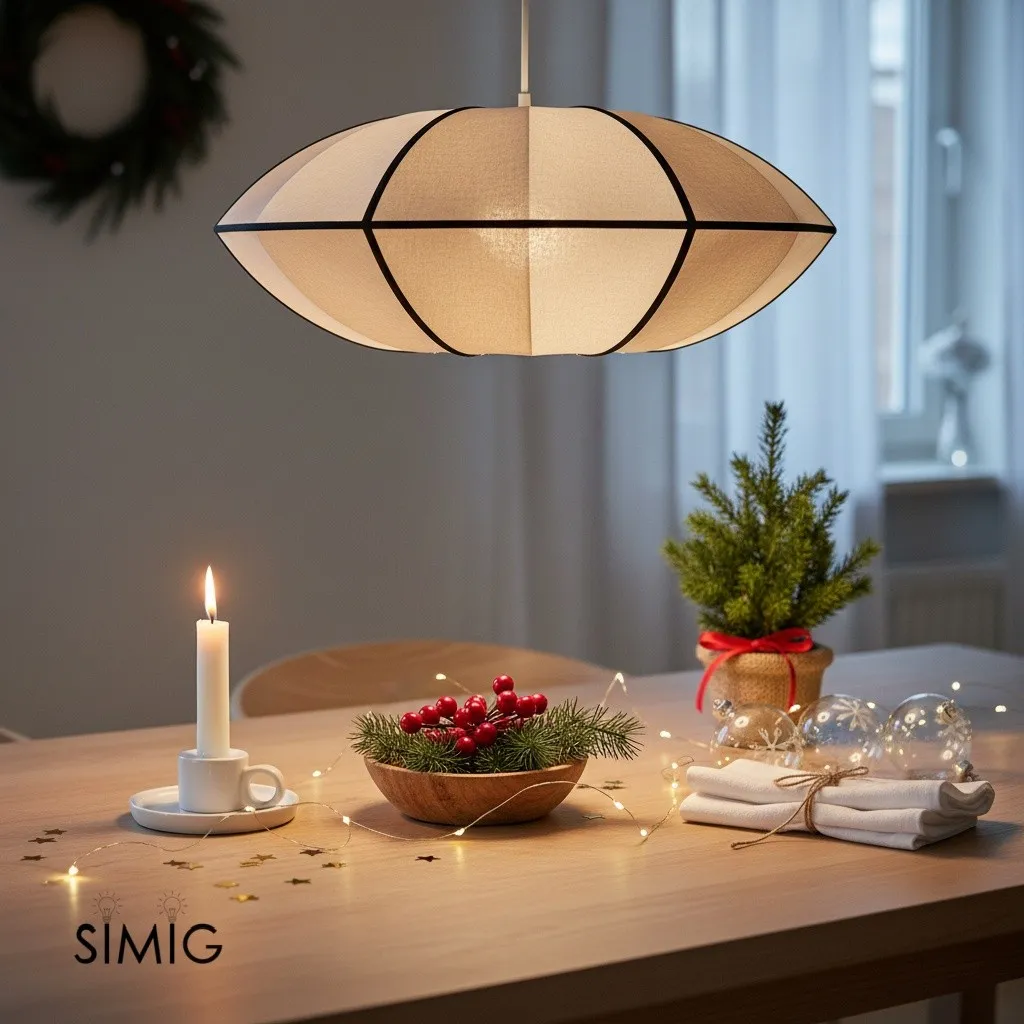 Modern UFO Fabric Pendant Lamp for Dining Room and Living Space S180
