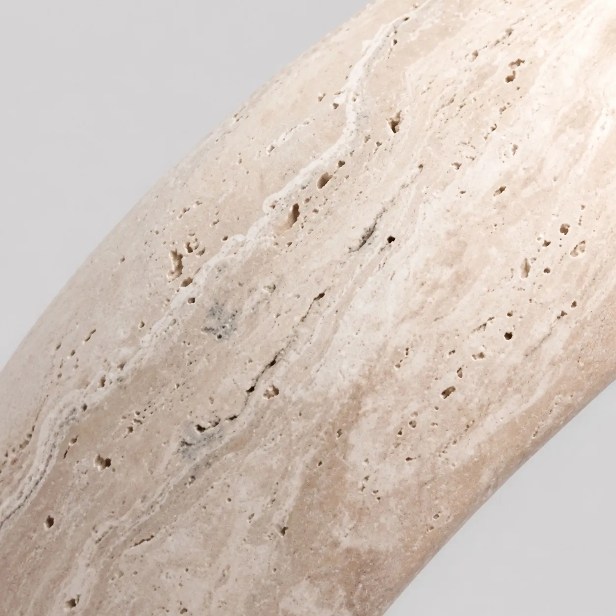 Natural yellow travertine stone grain close detail