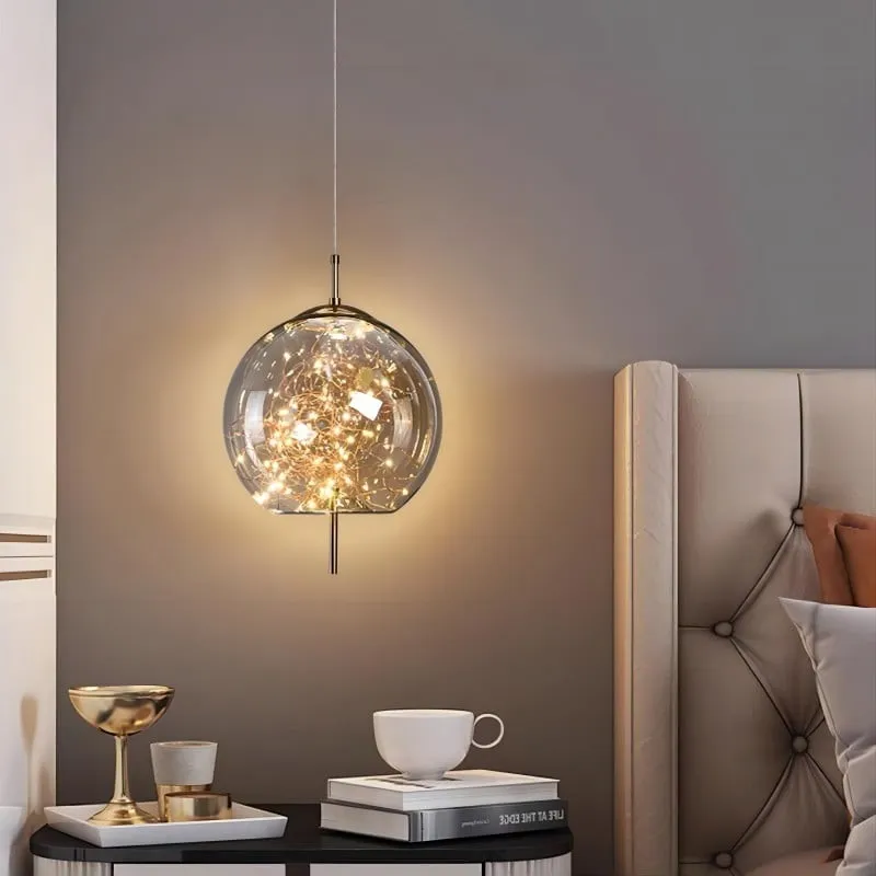 Scandinavian Cylinder Oval Glass Pendant Light M63