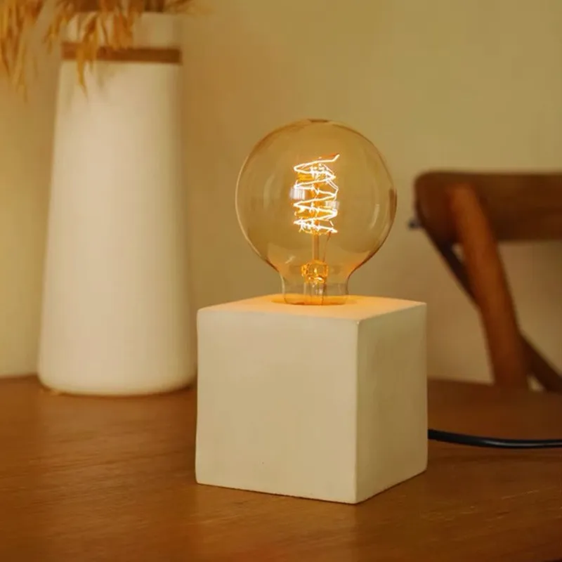CUBE Cement Table Lamp