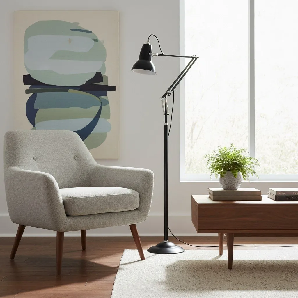 Modryx Refined Metal Floor Lamp - Adjustable Design for Reading Nook T553