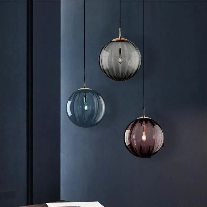 Nordic Water Pattern Glass Ball Pendant Light S96
