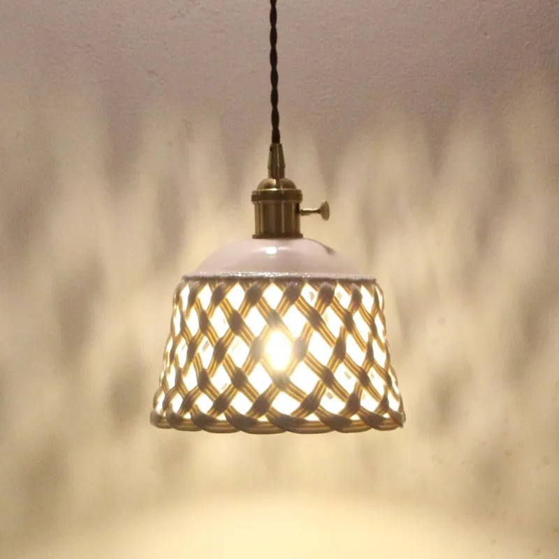 Modern White Ceramic Pendant Light  E27 Light For Living Room
