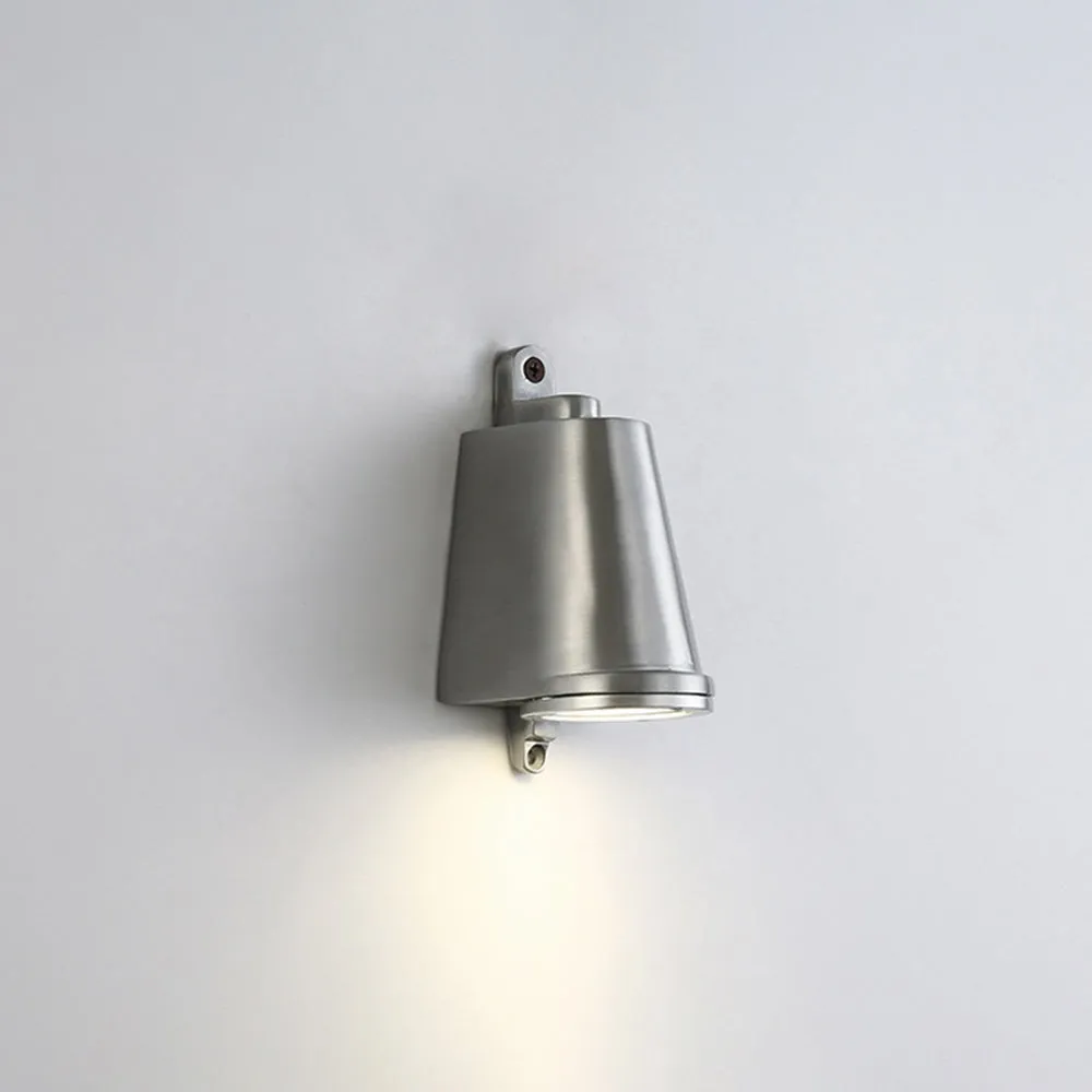 Orr Industrial Metal Bell Shaped Outdoor Wall Lamp, Black/Gray/Coppery/Aluminum G114