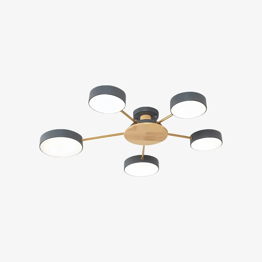 Stylish Wood-Branch Ceiling Lamp - LED Light for Dining Room and Living Room S378