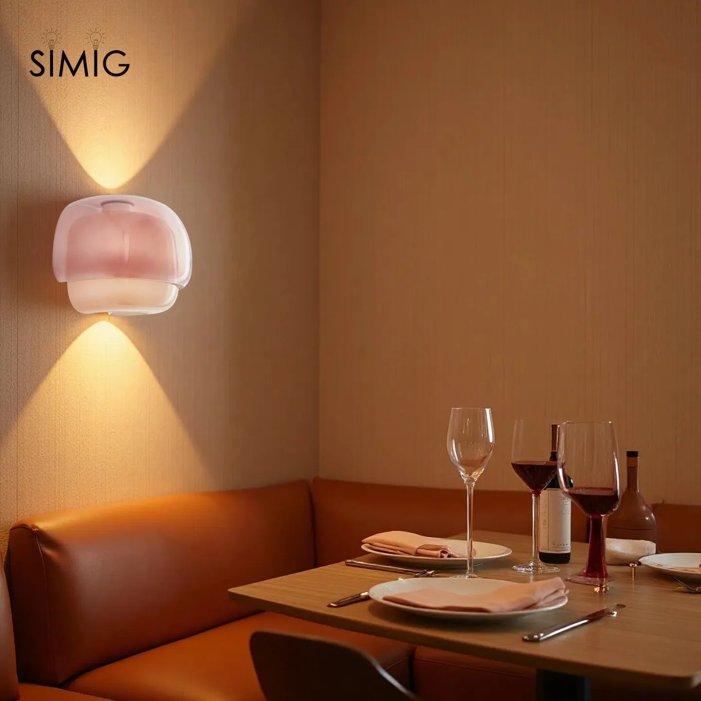 Clinco Layered Glass Wall Sconce for Warm Ambient Lighting S236