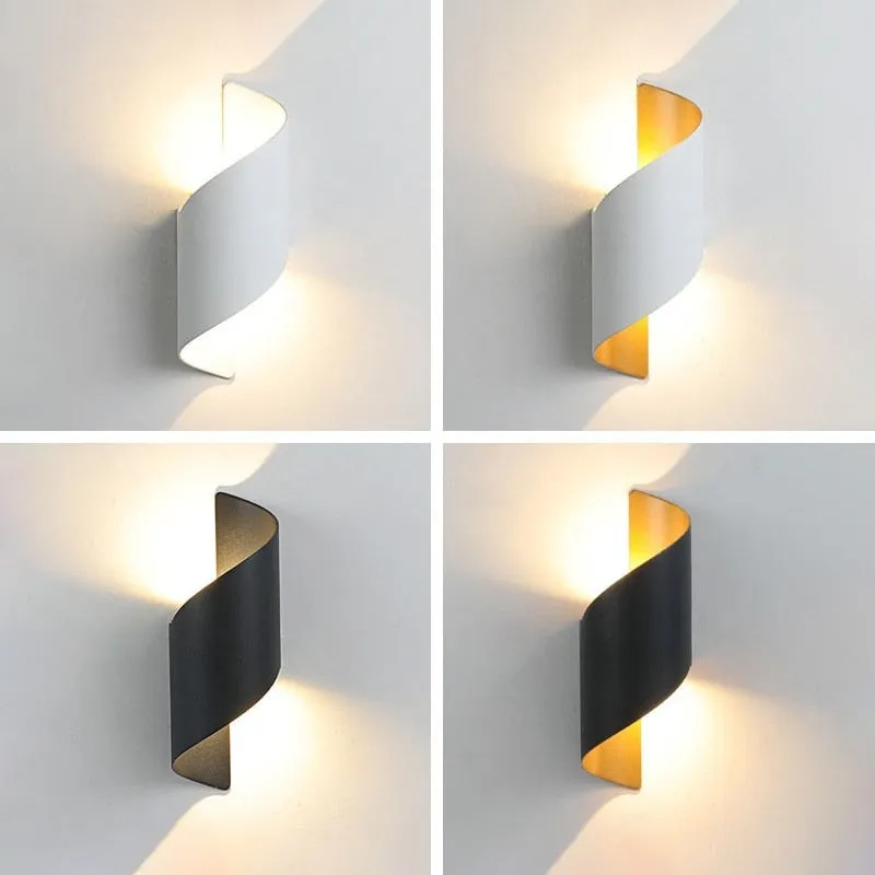 Modern Curl Twisted LED Wall Light M38