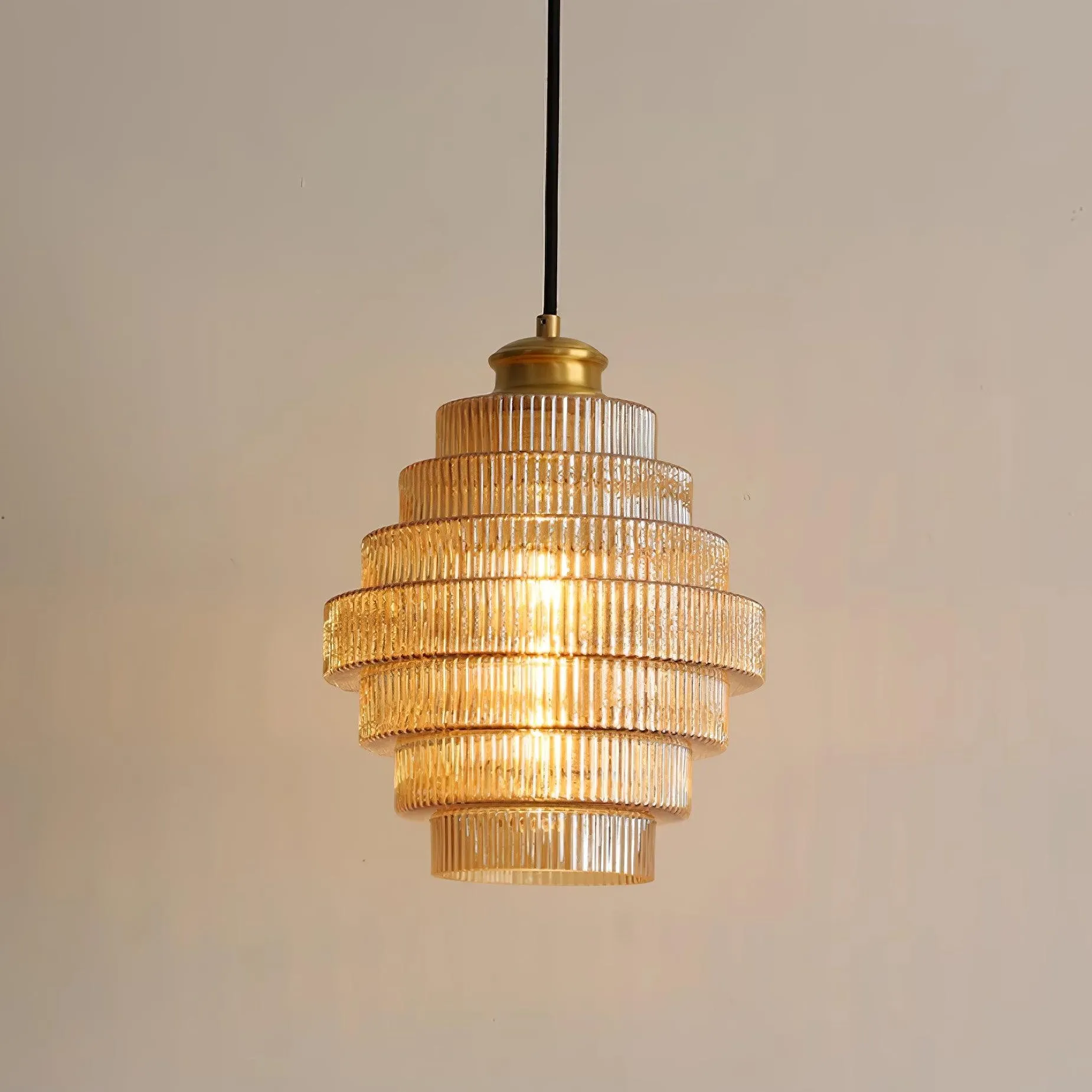 Modern Creative Pleated Design Glass Pendant Lamp M48