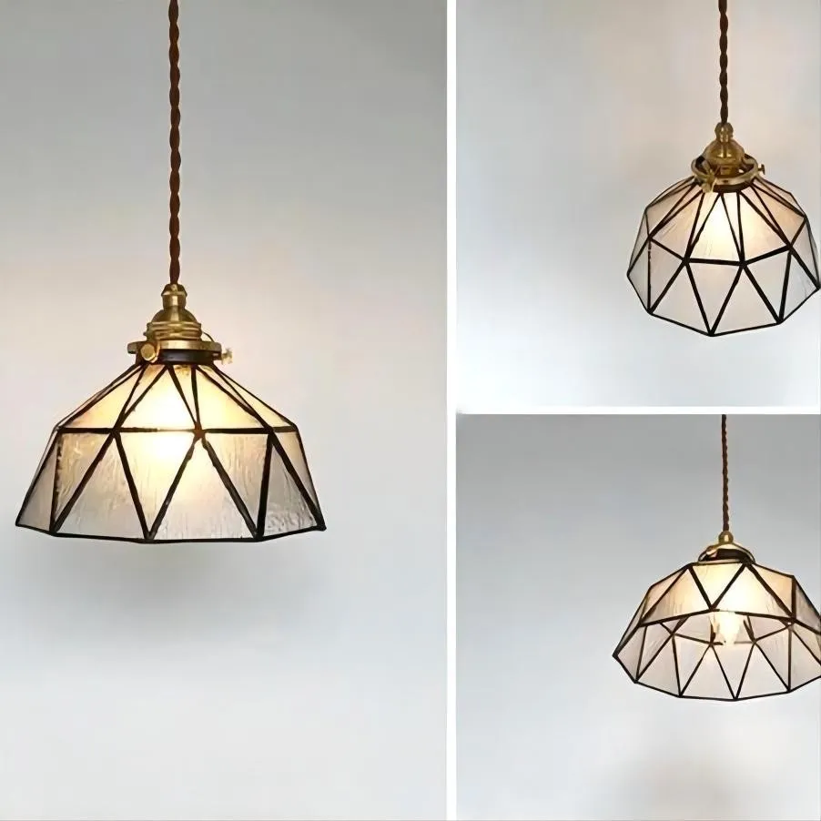 Retro Glass Bowl Pendant Lamp
