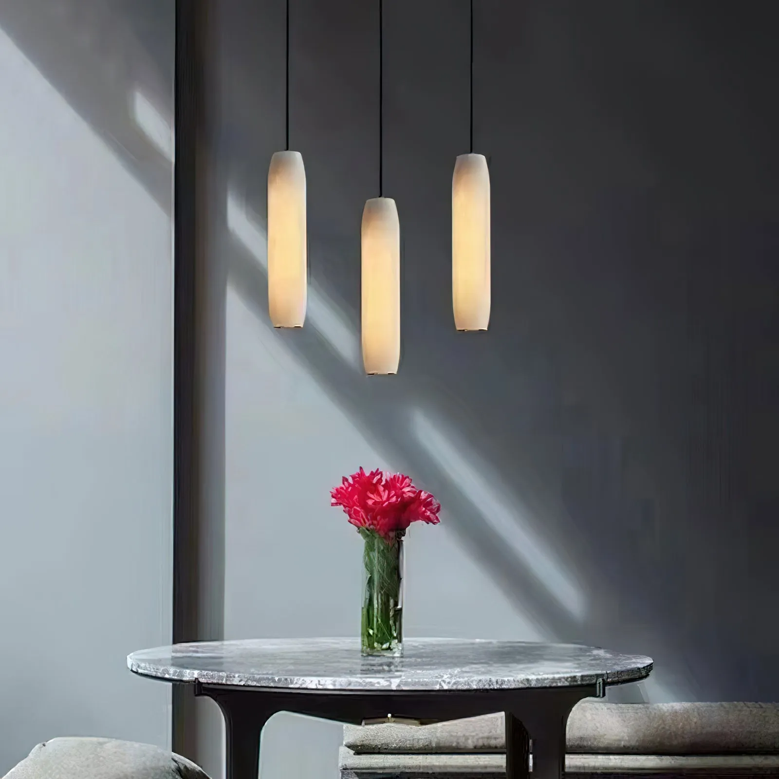 Alabaster Flute Pendant Light T1660
