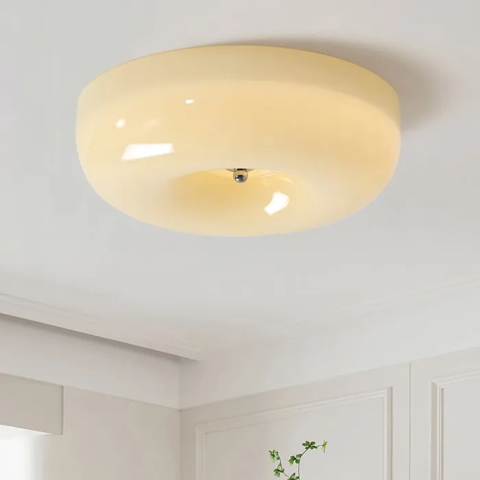 Bauhaus Cream Pudding Glass Ceiling Lamp S193