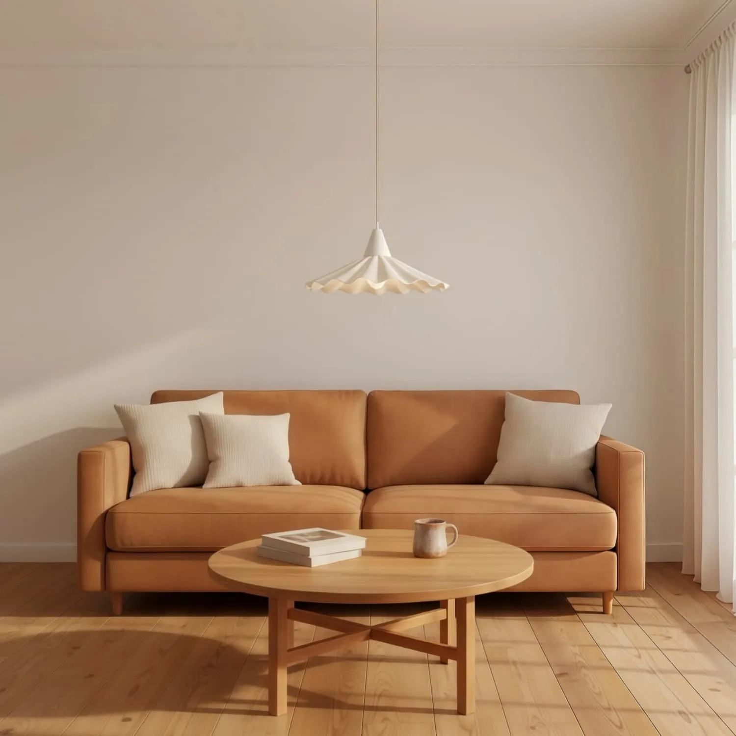 Arluneva Artistic Wave Pendant Lamp - Modern Handcrafted Ceramic Light for Living Room T1156