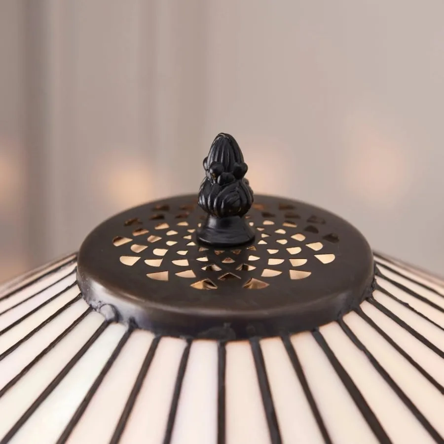 TF Fargo Geometric Glass Tiffany Lamp - Art Deco Table or Floor Light T643