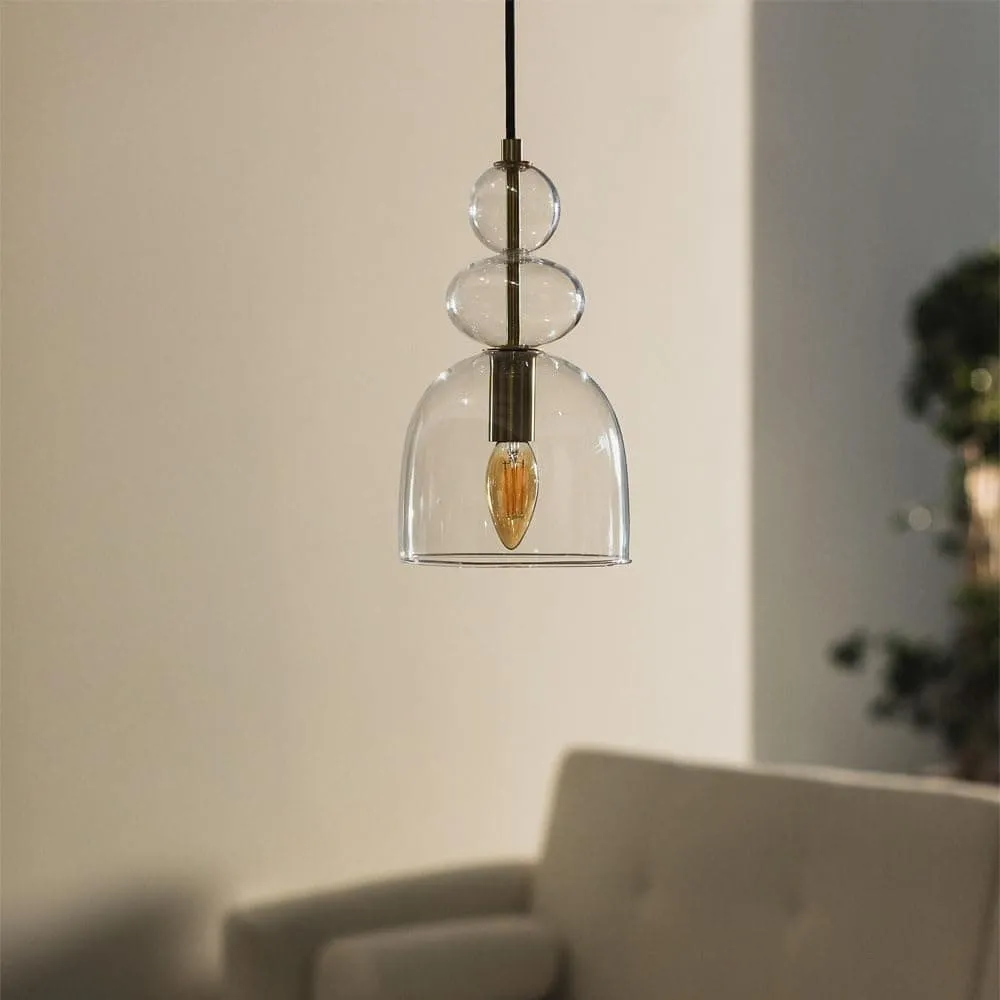 Contemporary Glass Lamp – Soft Glow for Modern Interiors S243