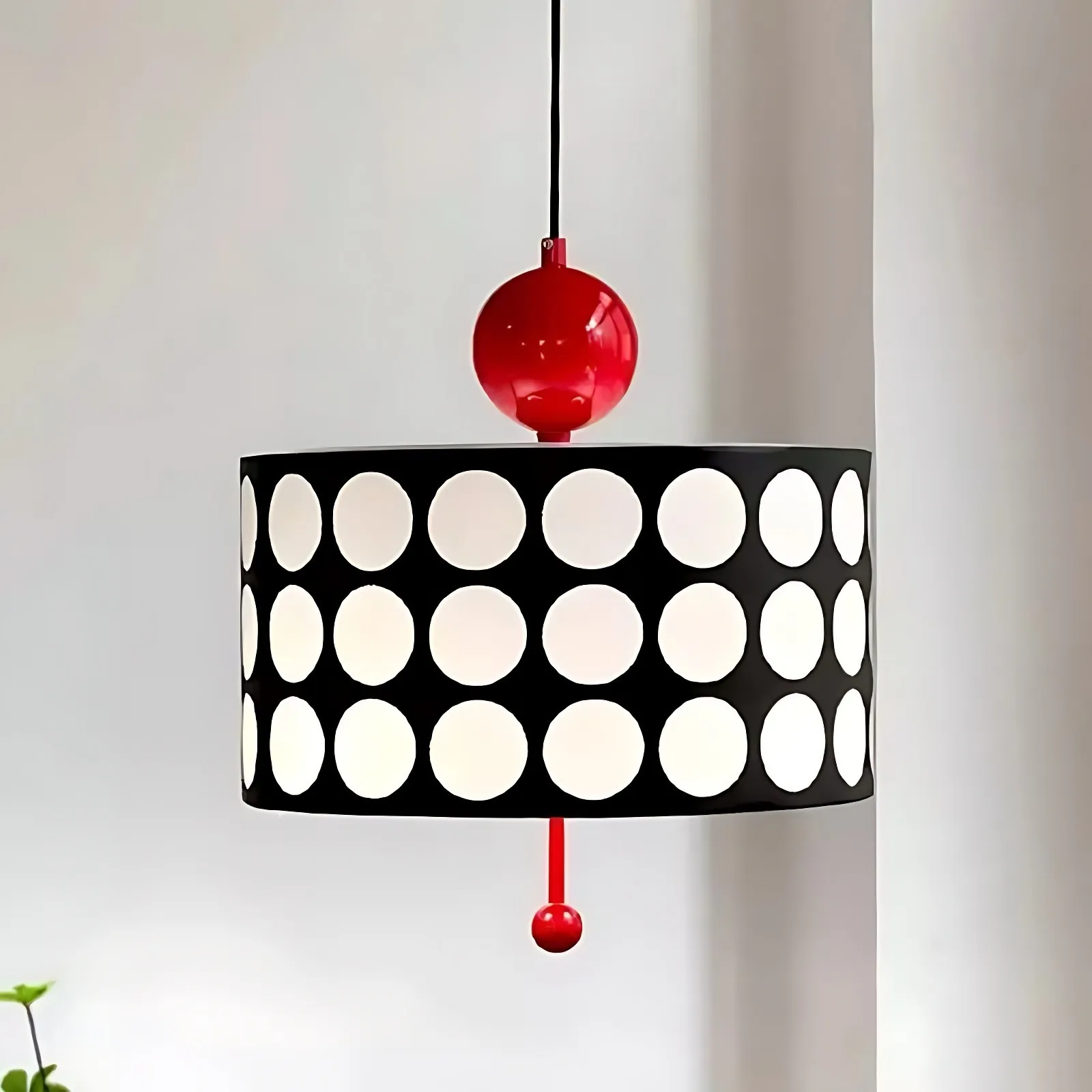 Polka Dot Lattice Pendant Lamp - French Vintage Light for Dining M165