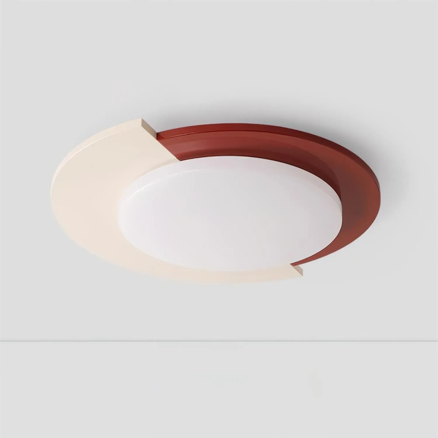 Red And White Round Ceiling Light M102