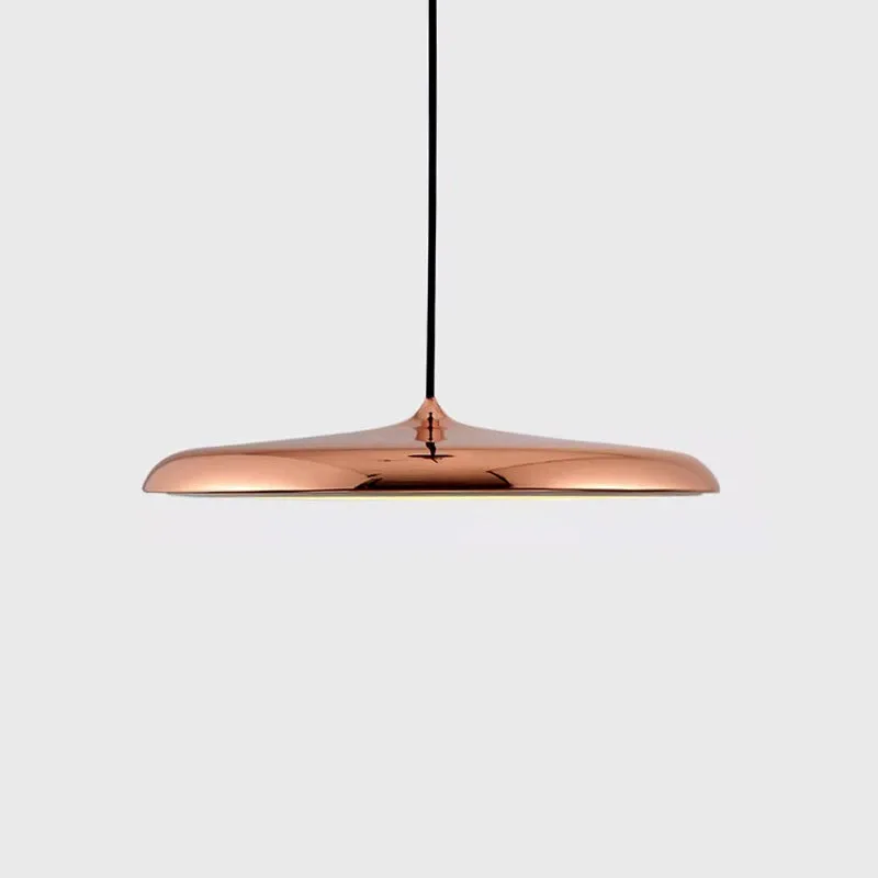 Modern Metal Saucer Pendant Light – Slim Design with LED Lighting M45