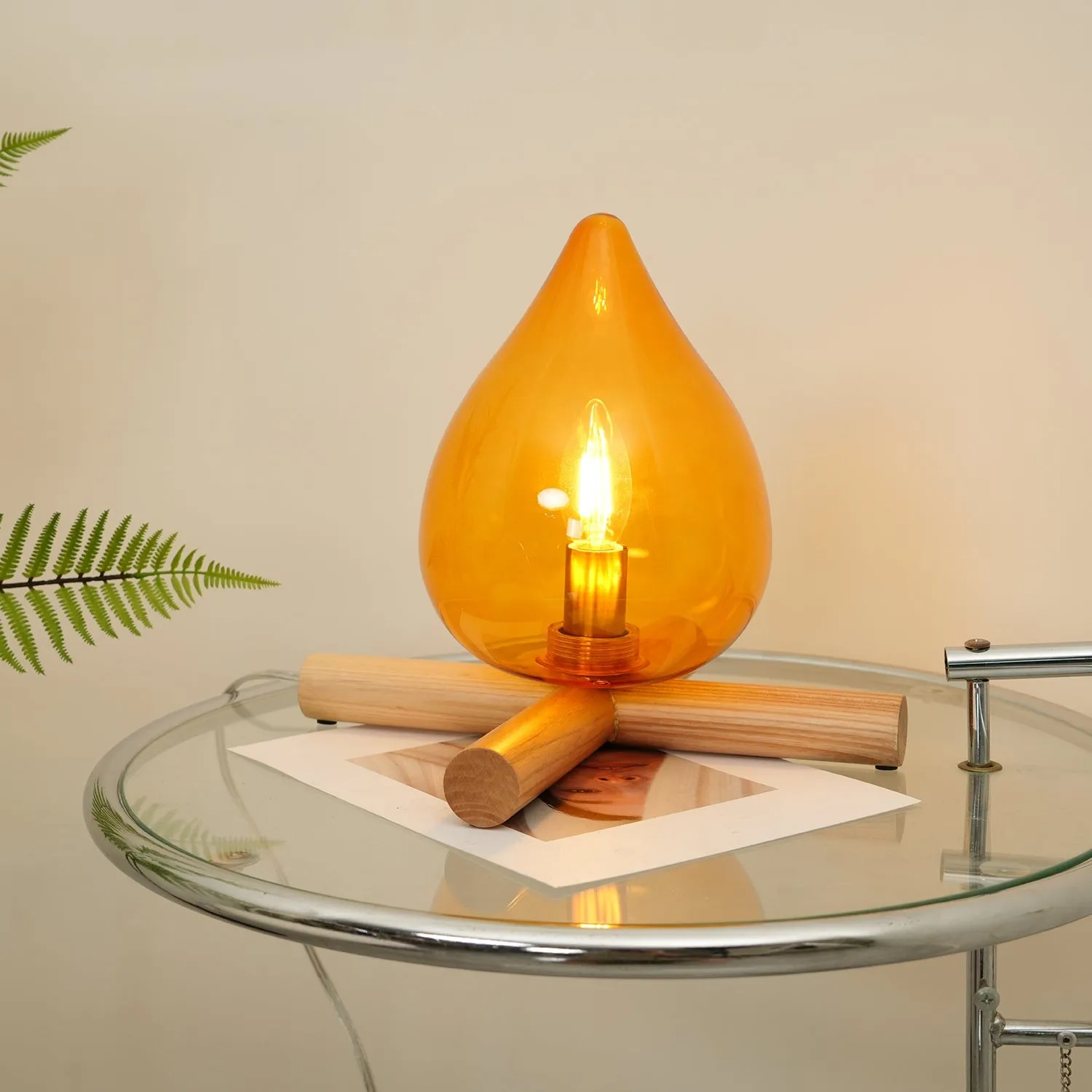 Funny Fire Shape Small Flame Table Lamp M55
