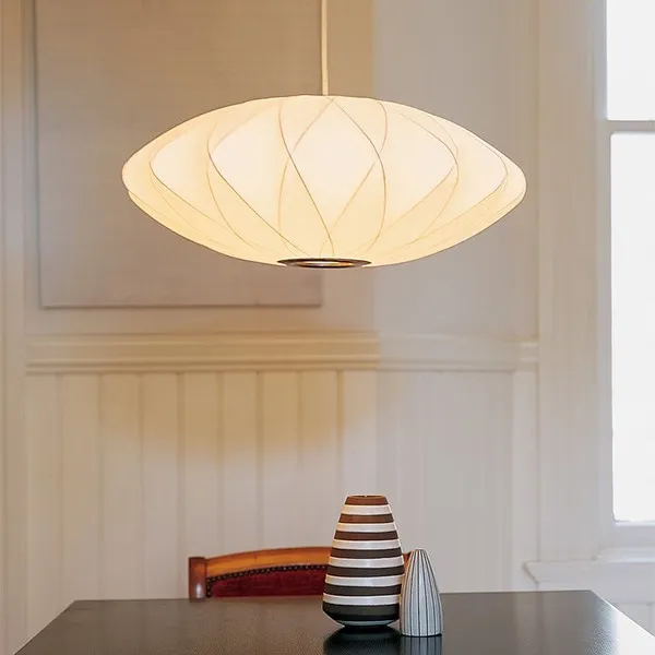 Saucer Bubble Pendant Lamp - Elegant Silk Design for Modern Interiors