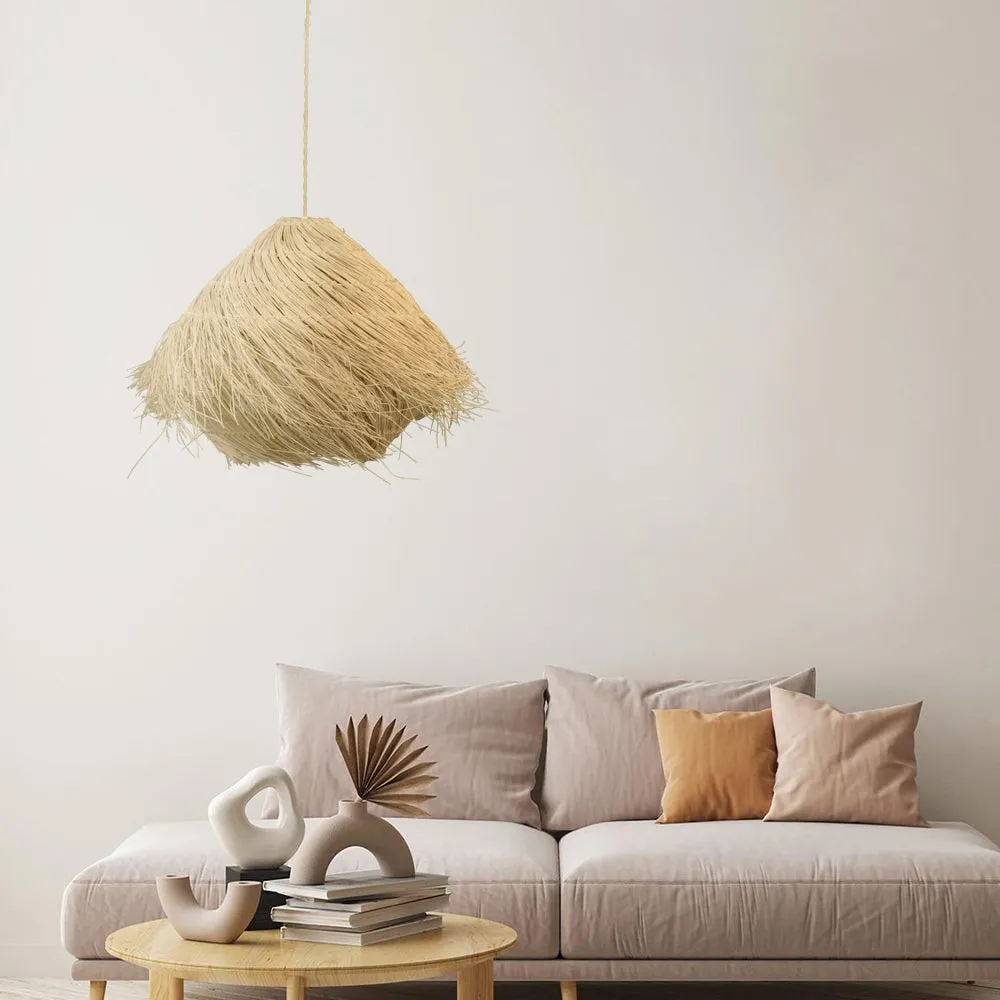 Natural Style Nest Rattan Pendant Lamp S72