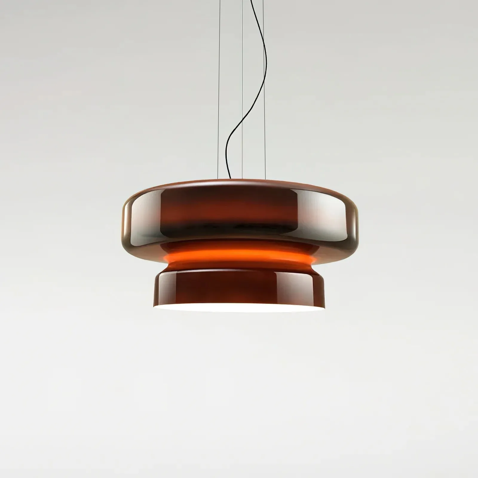 Minimalist Pendant Light - Bohemian Glass and Metal for Dining Room M388
