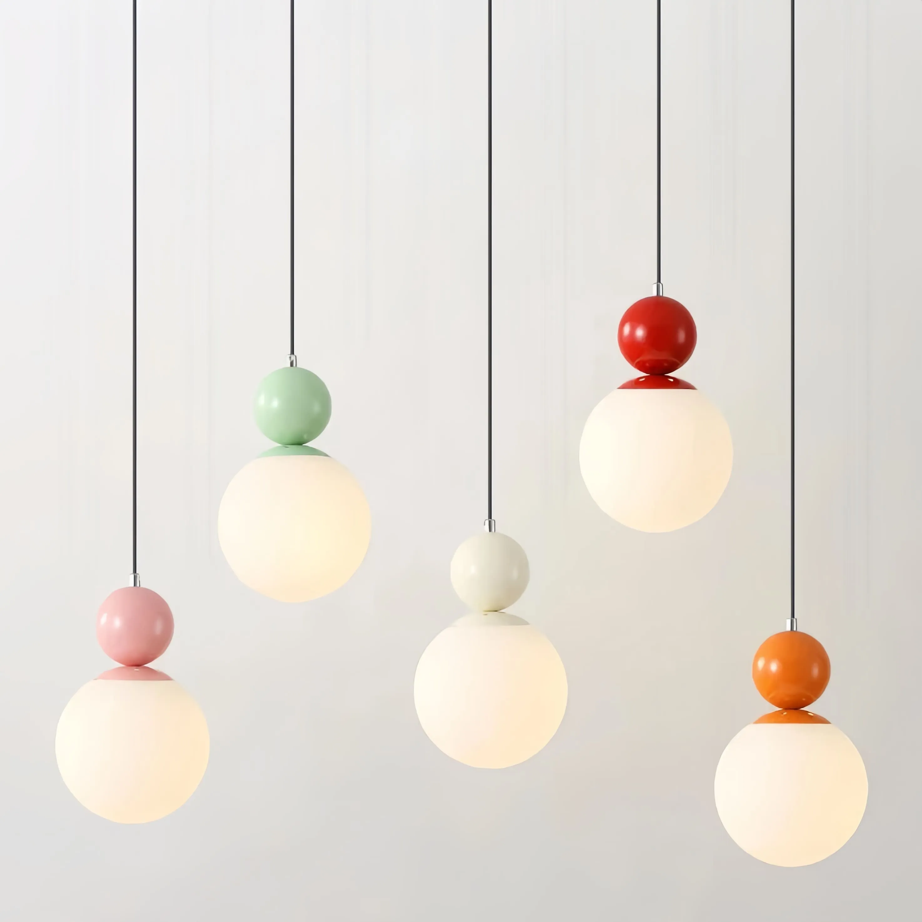 Modern Glass Pendant Light – Minimalist Warm Glow for Dining & Bar S240