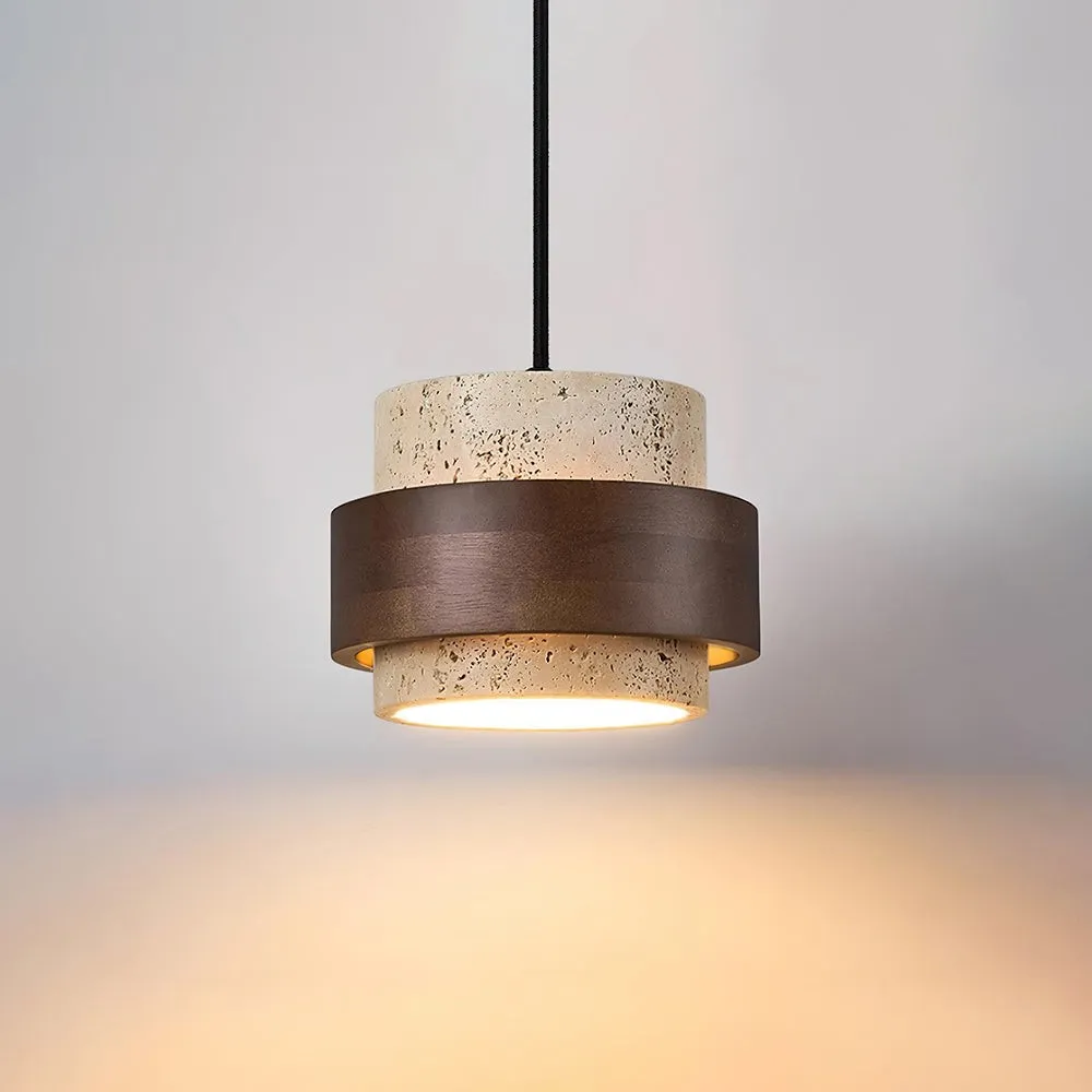 Travertine Drum Minimal Pendant - Kitchen Island Light M169