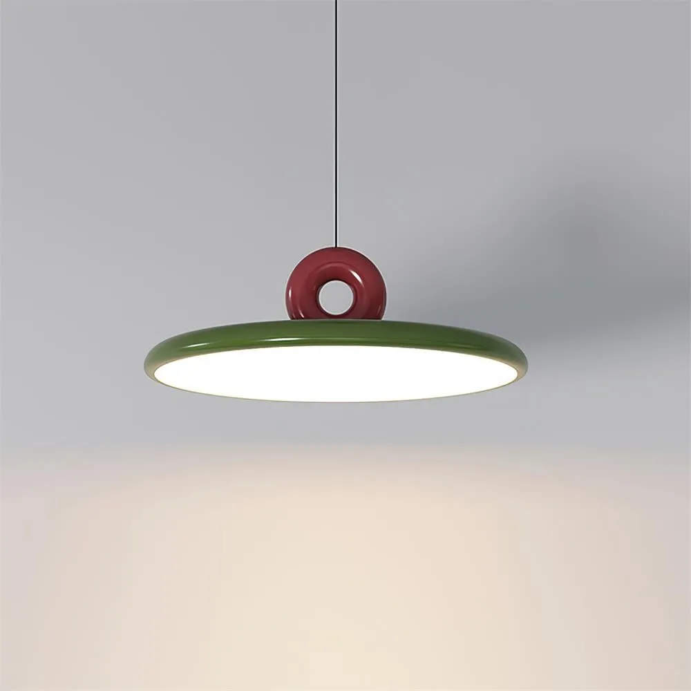 Cream Style Vertical Flying Saucer Pendant Lamp M167