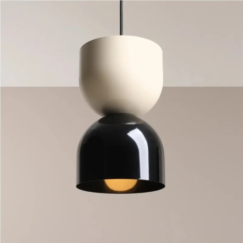 Pastel Dual‑Tone Pendant Light With Layered Metal Shade S228
