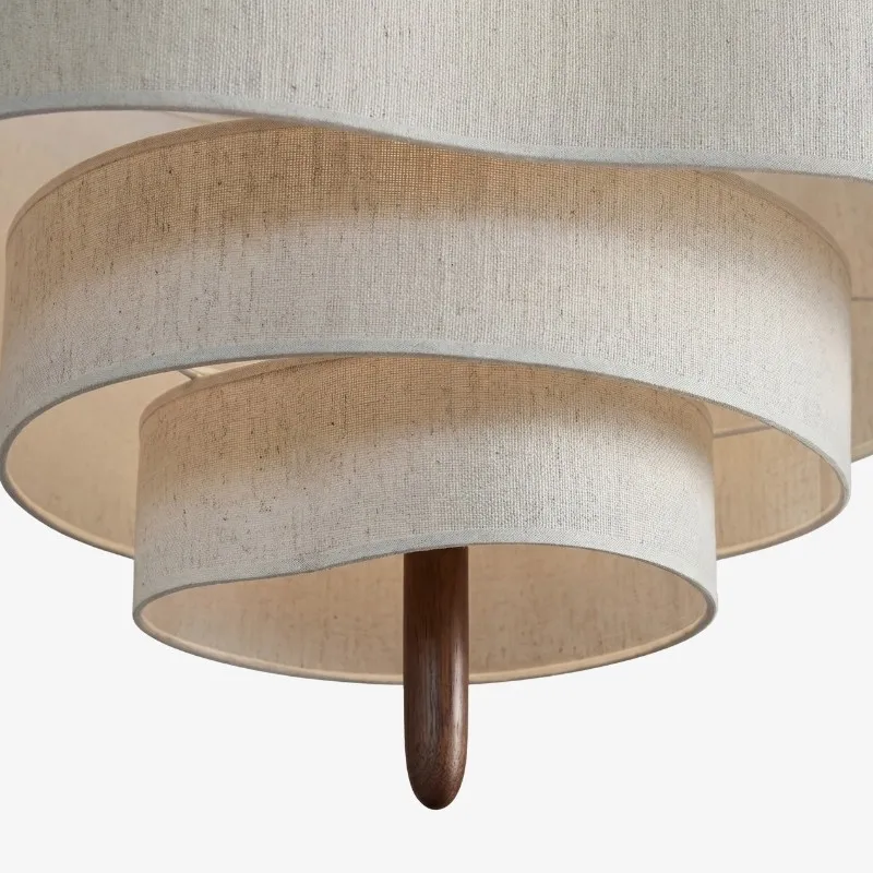 Softlume Layered Fabric Pendant Lamp - Sculptural Soft Shade Lamp for Home Ambient Lighting T1180