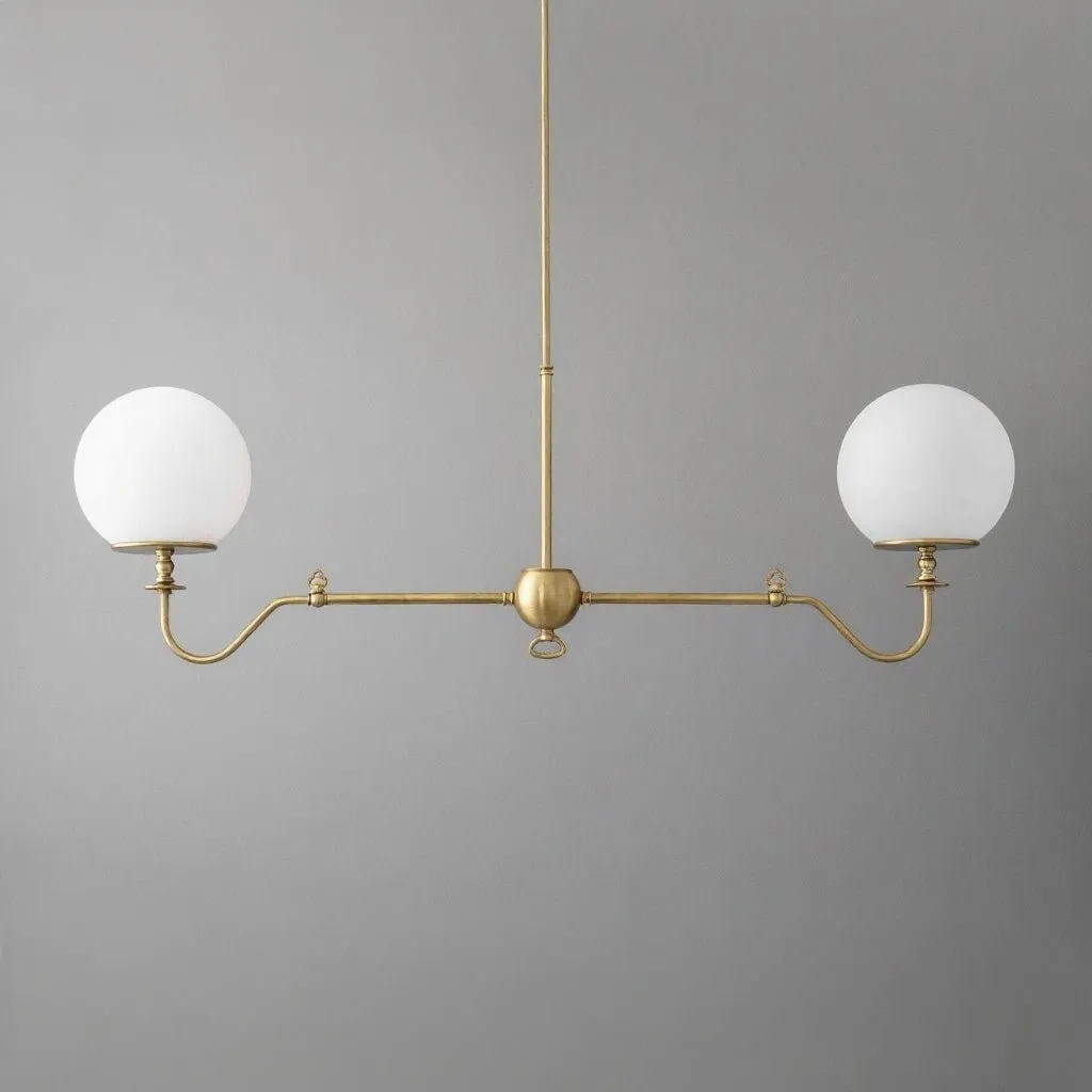 Glorica Glass Brass Chandelier Lighting - Contemporary Glass Multi-Light Hanging Fixture T405