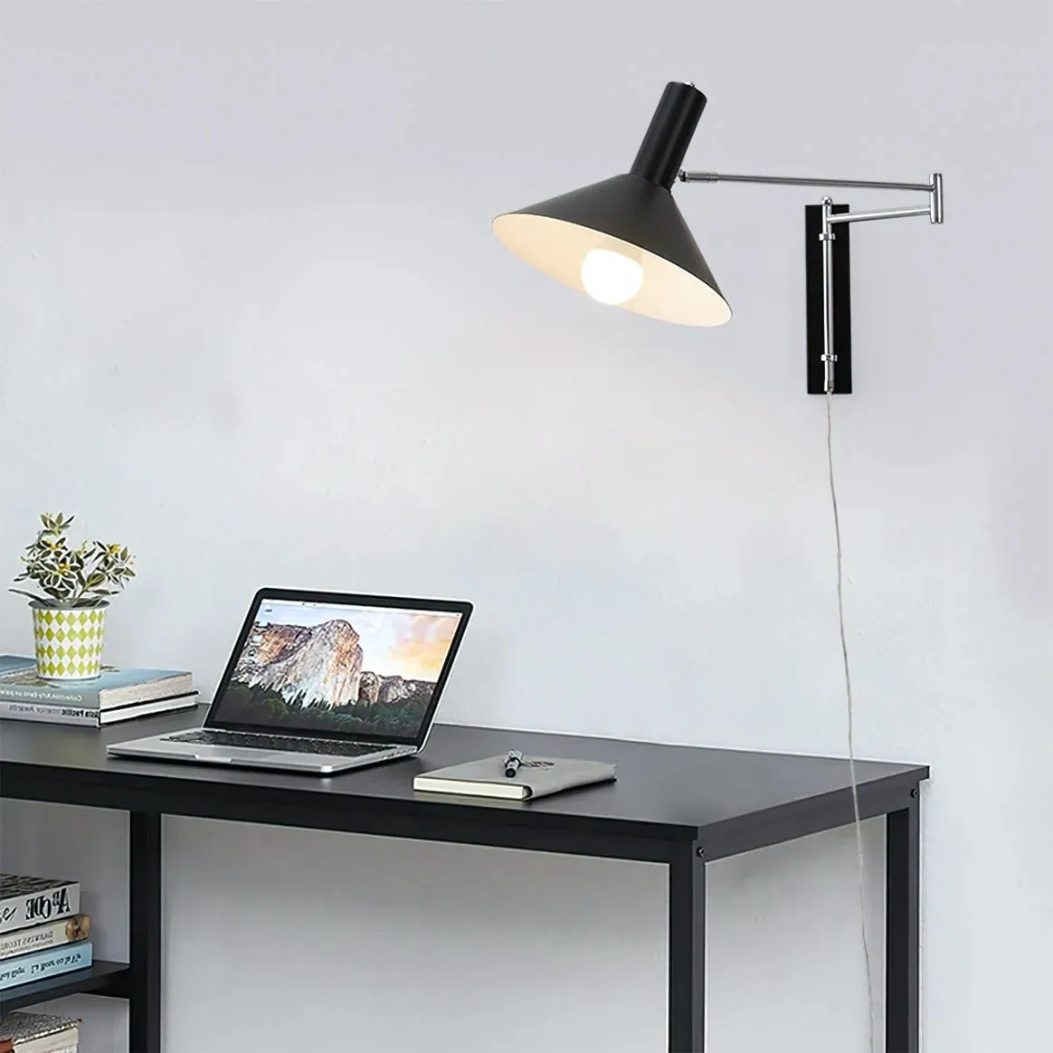 Classic Modern Swing Arm Adjustable Bedside Reading Wall Lamp M19