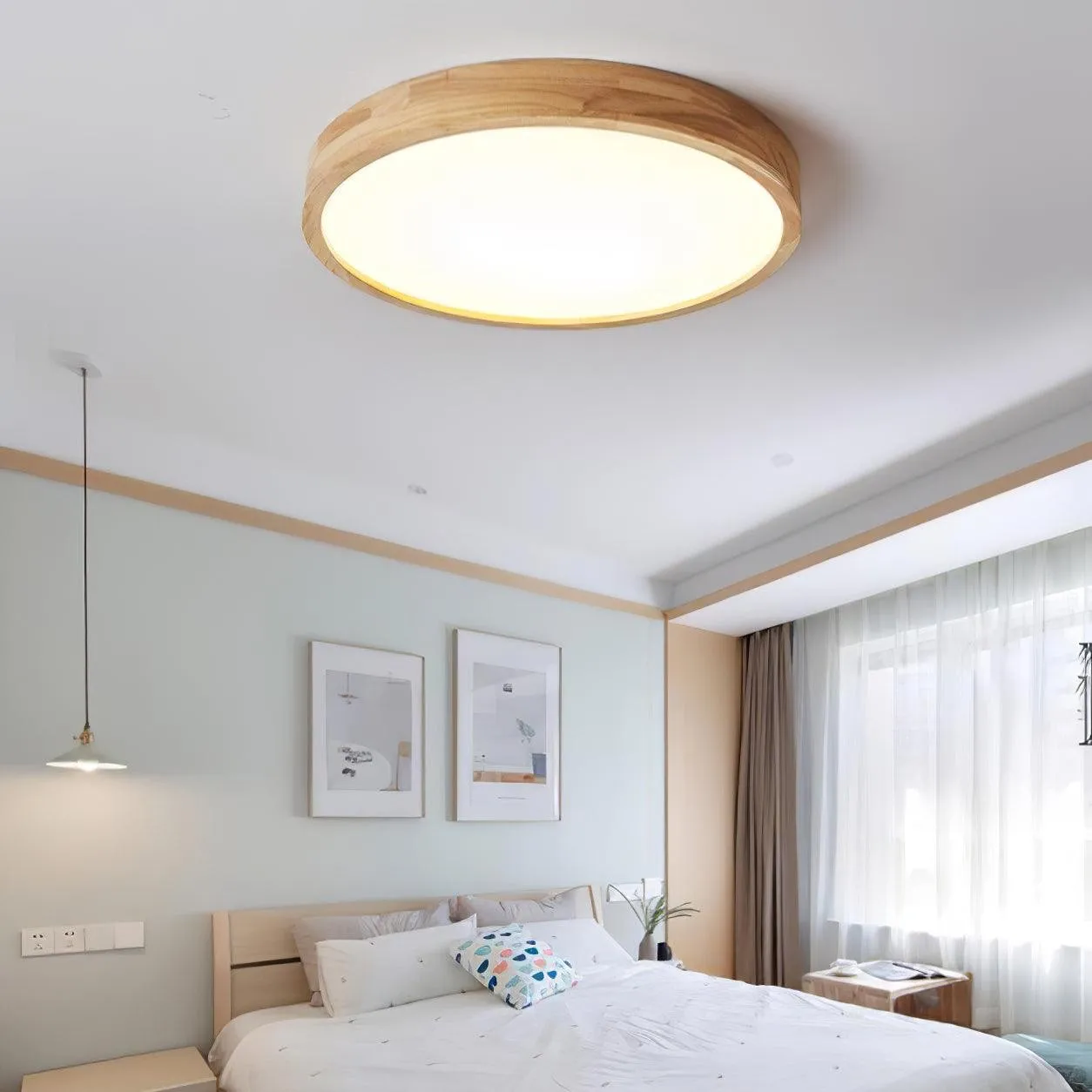 Wooden Geometric Ceiling Light M194