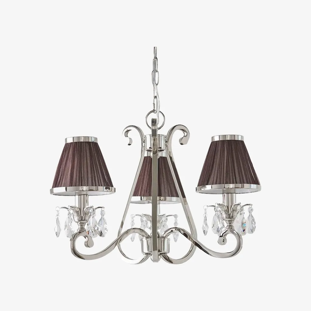 Talonis Multi-light Fabric Chandelier - Elegant Metal Curved Arms for Dining and Living T932