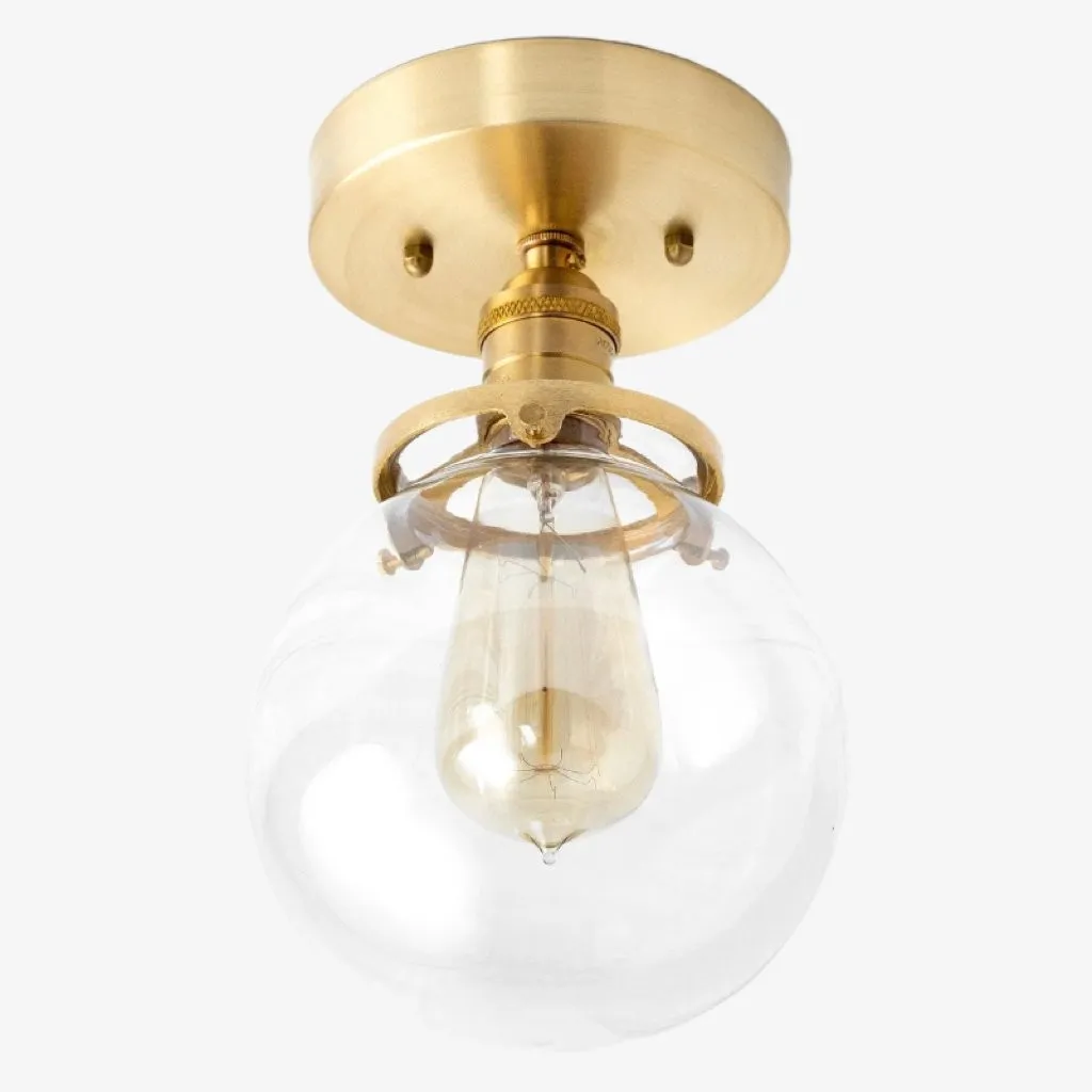 Glorica Glass Retro Globe Ceiling Light - Vintage Industrial Home Lighting T369