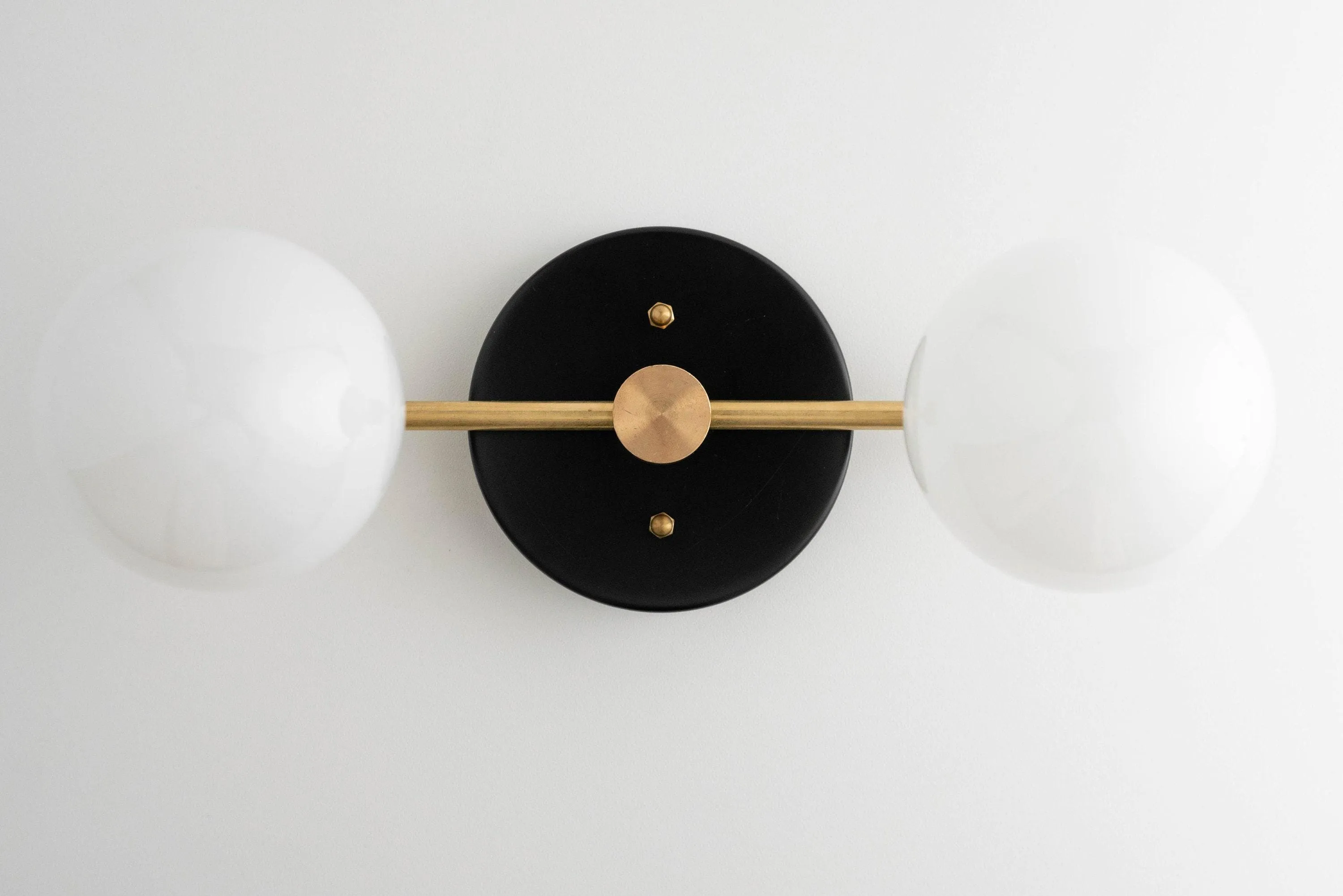 Glorica Glass Vanity Light - Modern Brass Wall Sconce for Bathroom Style T318
