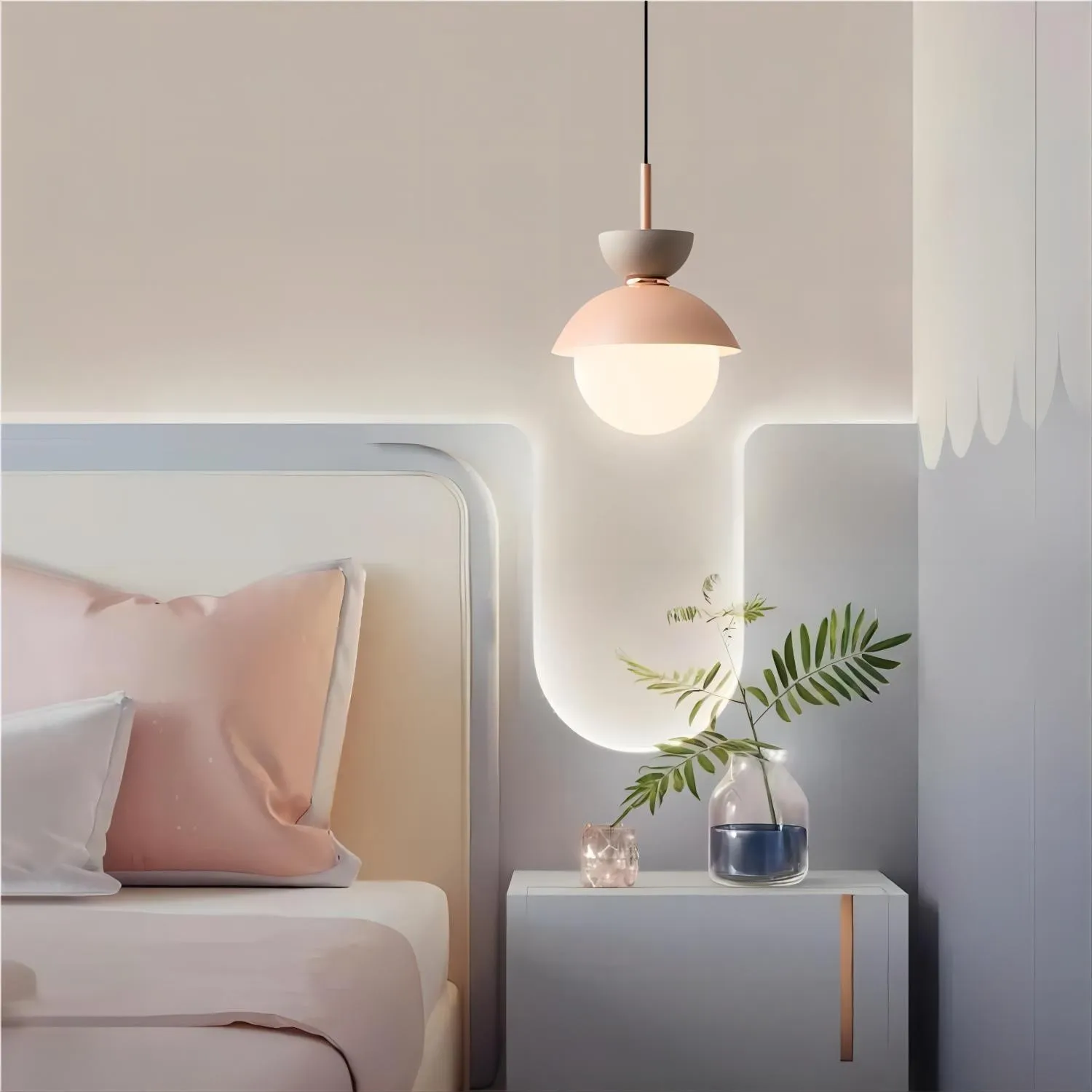 Scandinavian Macaroon Pendant Light with Aluminum for Bedroom