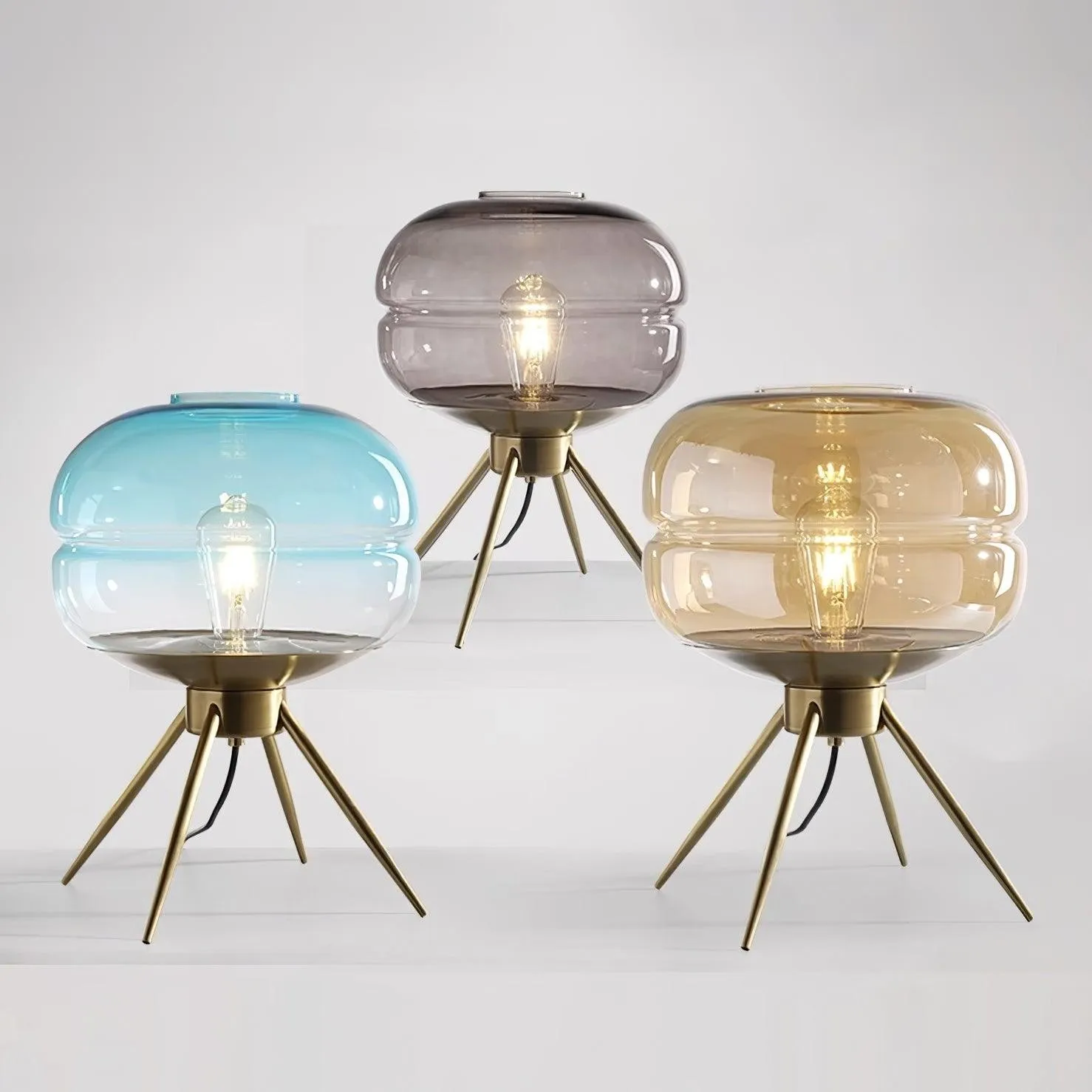 Luxury Personality Colored Glass Cover Tall Table Lamp M132