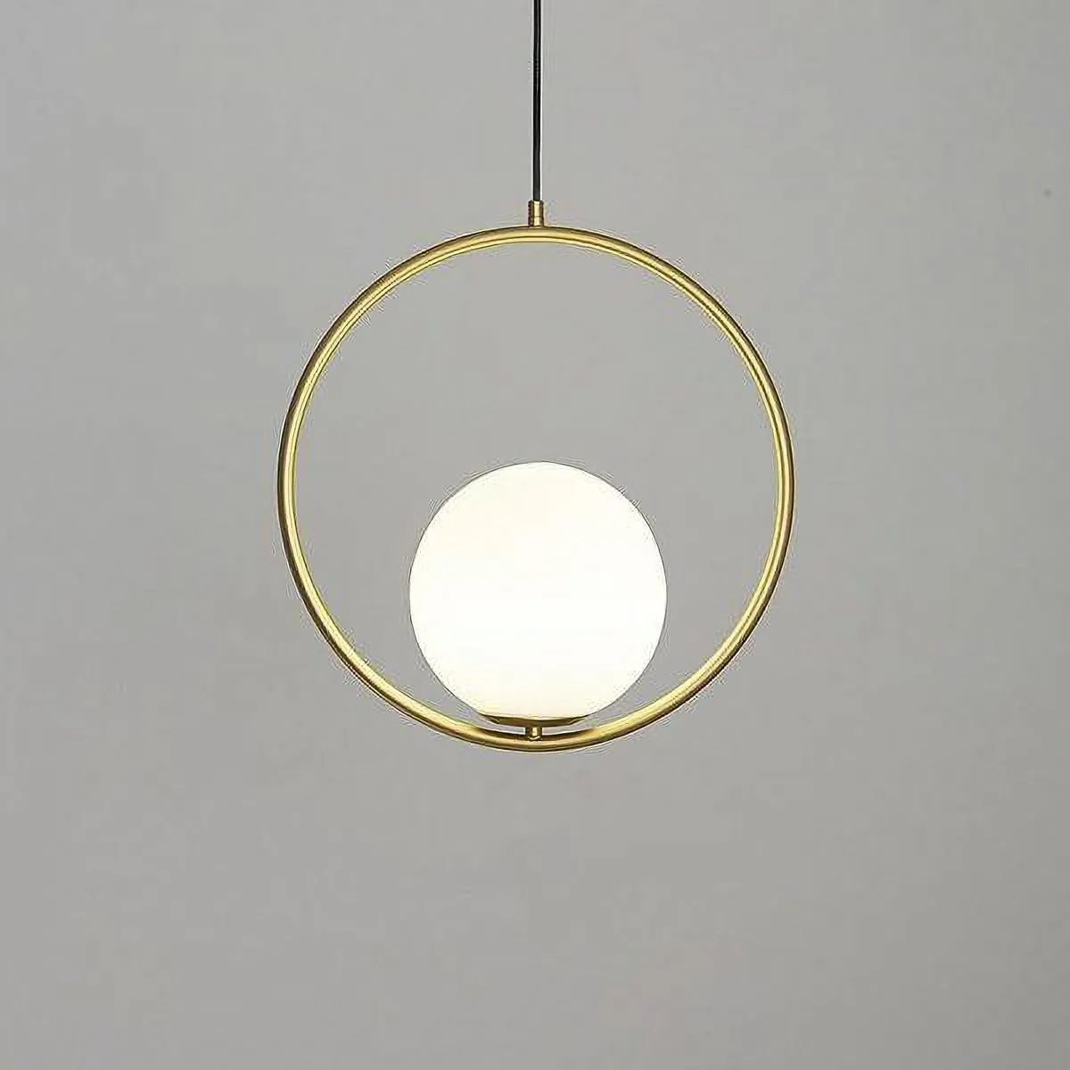 Halozen Pendant Lamp - Elegant Metal and Glass Pendant for Living Room