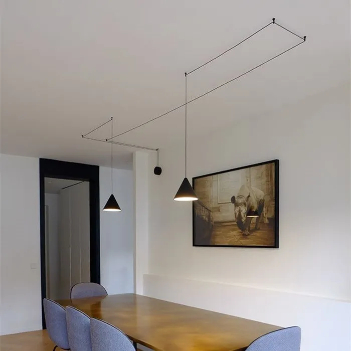 String Light Cone Pendant Light