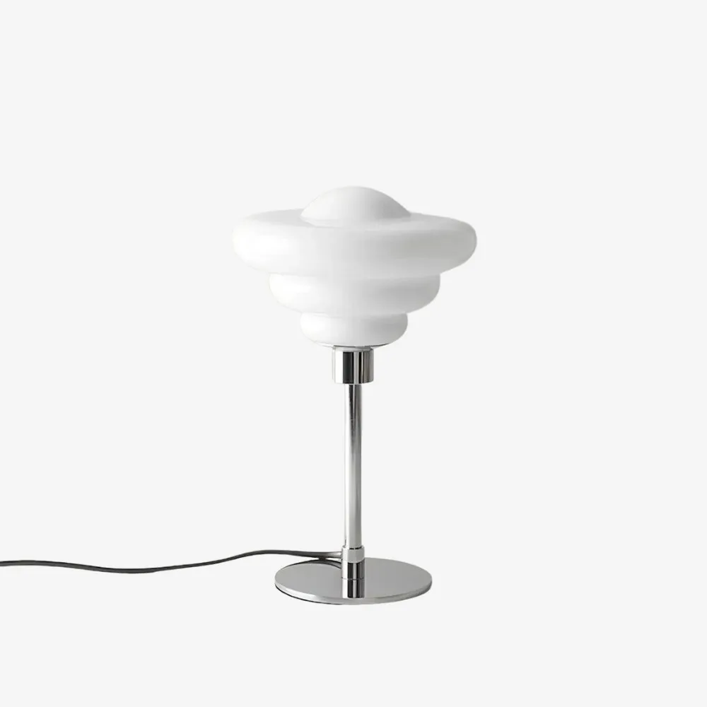 Modern Table Lamp Featuring Textured Glass Shade S247
