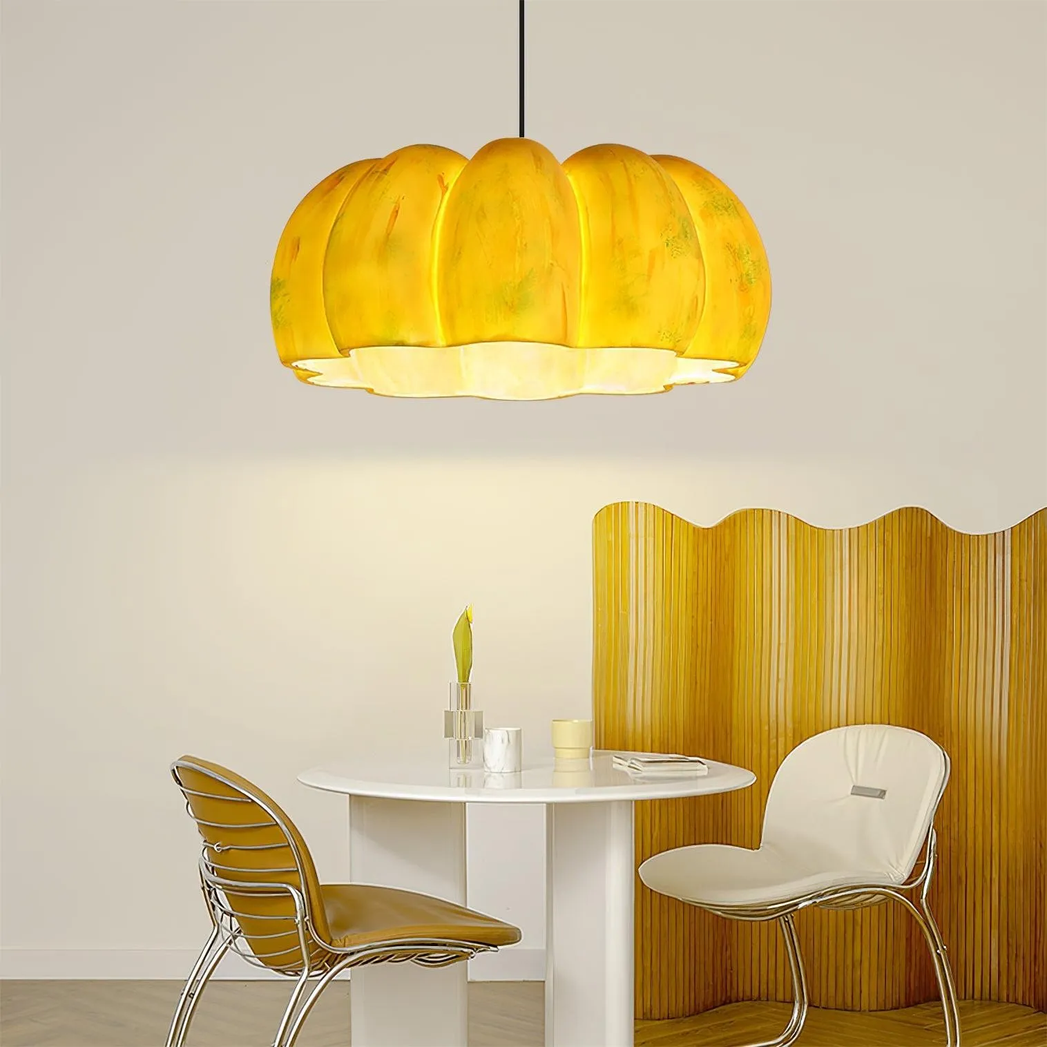Nordic Rustic Pumpkin Pendant Light S04