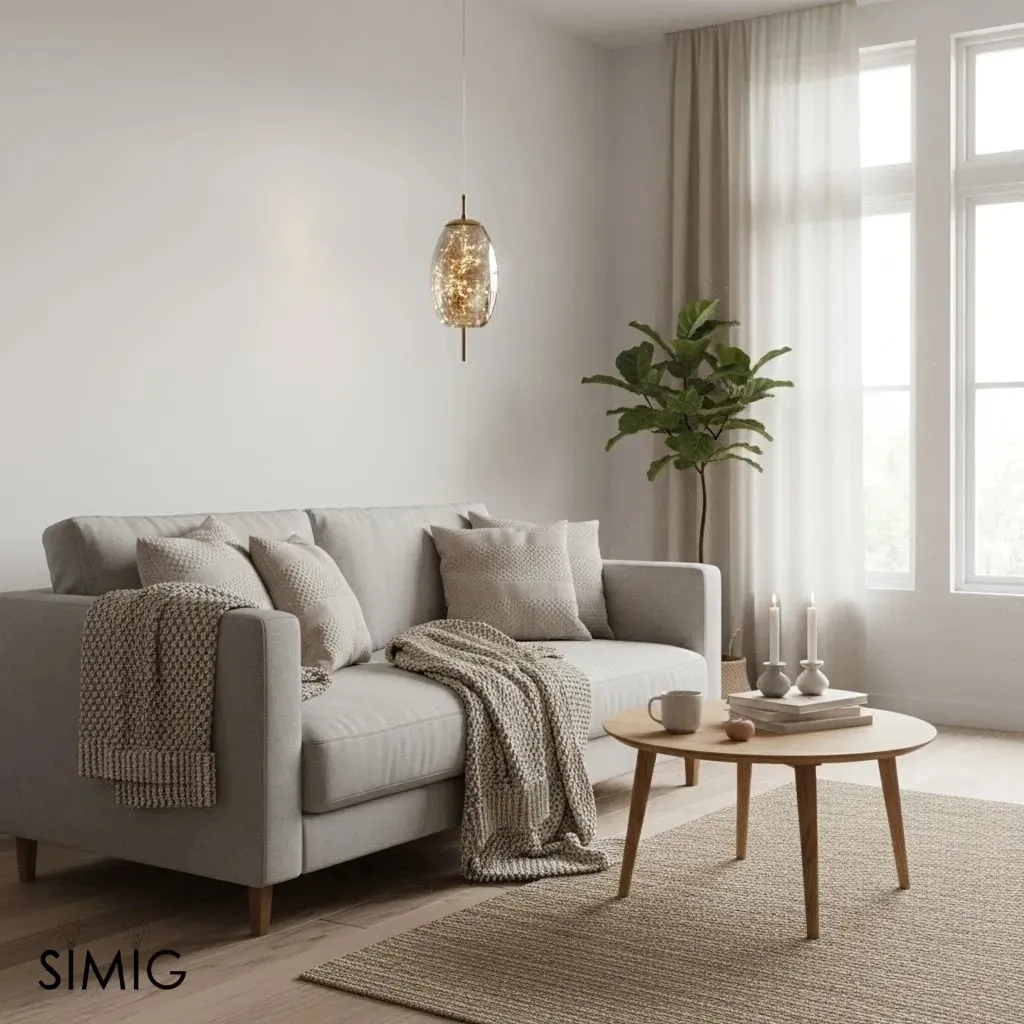 Scandinavian Cylinder Oval Glass Pendant Light M63